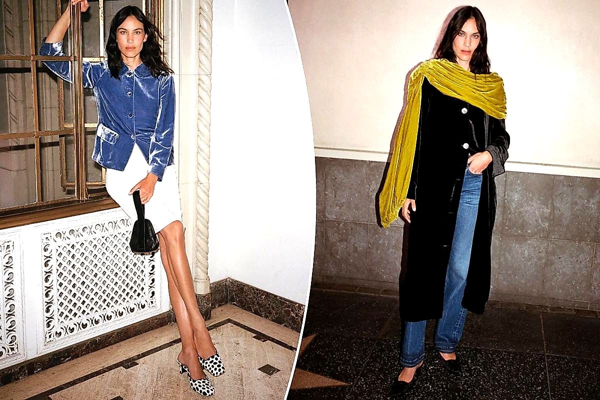 Alexa Chung's 30‑piece velvet capsule drops, sells out in minutes