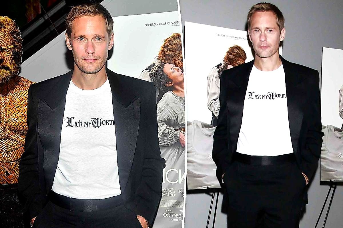 Alexander Skarsgård's 50-Year-Old "Lick My Worm" T‑Shirt Goes Viral