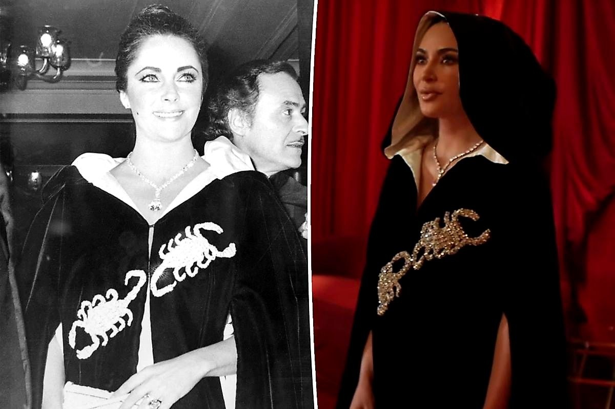 Kim Kardashian Recreates Elizabeth Taylor’s 1969 Velvet Cape for Grant Kim Kardashian’s return to the screen with