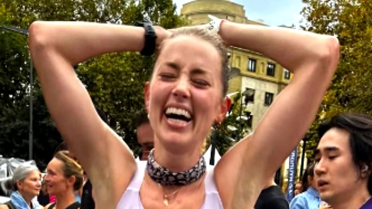 Amber Heard’s 21‑km half marathon finish at 40 shocks Hollywood