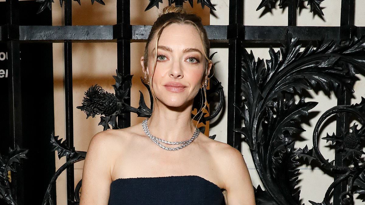 Amanda Seyfried steals spotlight in daring black strapless gown at PFW
