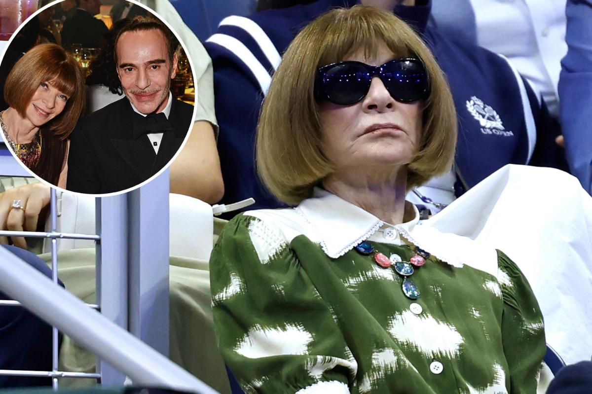 Anna Wintour mourns at the U.S. Open as Galliano exits Met Gala