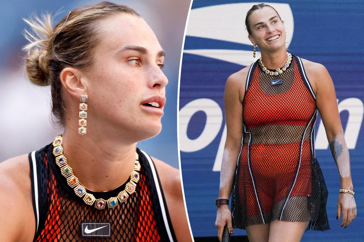 Sabalenka dazzles in 127‑carat dress, turning US Open into runway