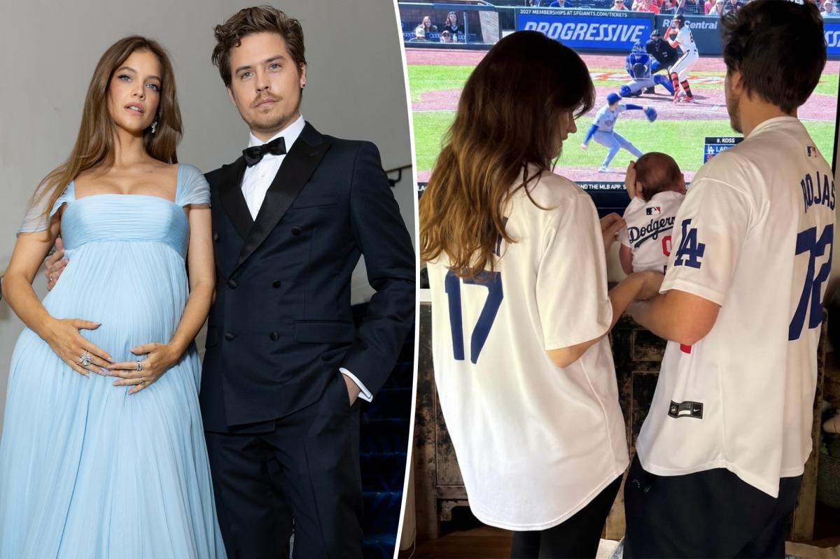 Barbara Palvin cries with joy as Dylan Sprouse unveils their baby girl