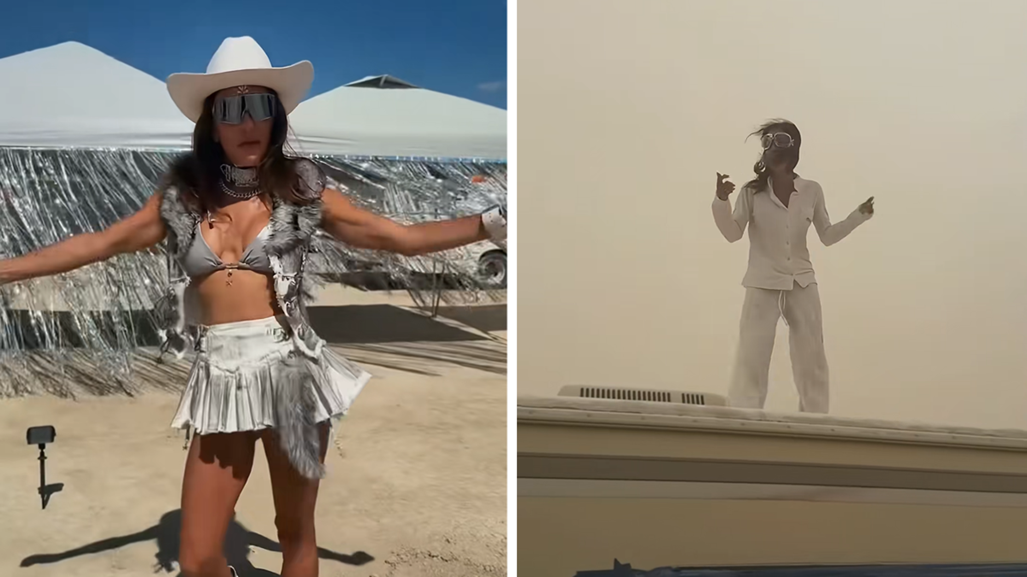 Bethenny Frankel Struts Through Burning Man Dust Storm, Shows Look