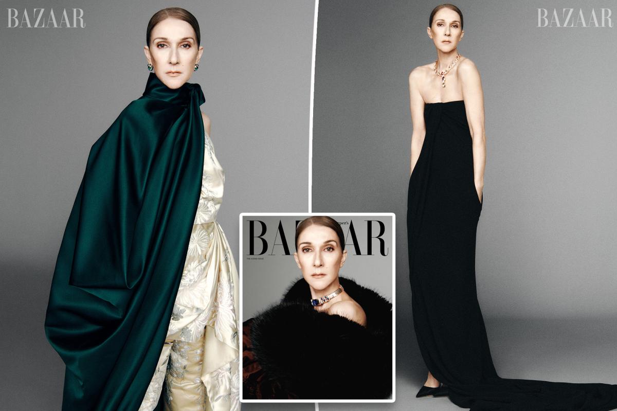 Céline Dion Dazzles on Harper’s Cover, Flaunts Bulgari Choker, Paris Return