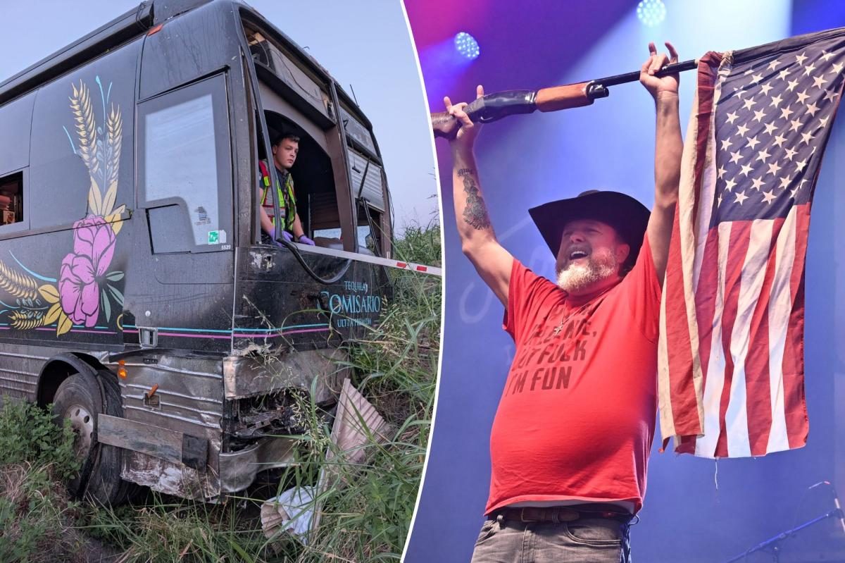 Colt Ford Jumps from Shattered Bus, Shoulder Breaks
