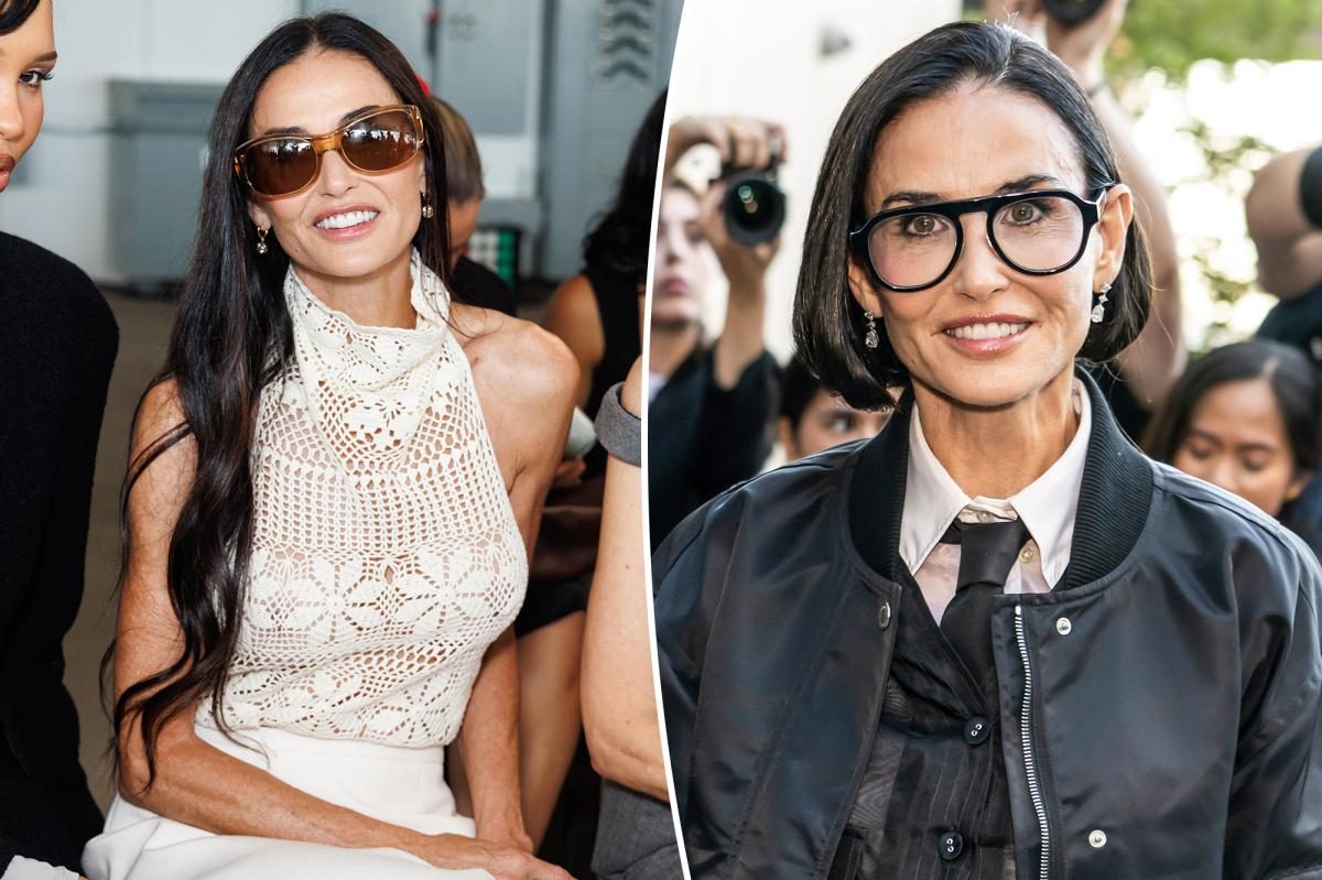Demi Moore shocks NYFW with jaw‑shattering chin‑grazing bob