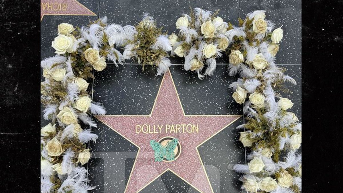 Dolly Parton's star vandalized—she restores with a turquoise butterfly