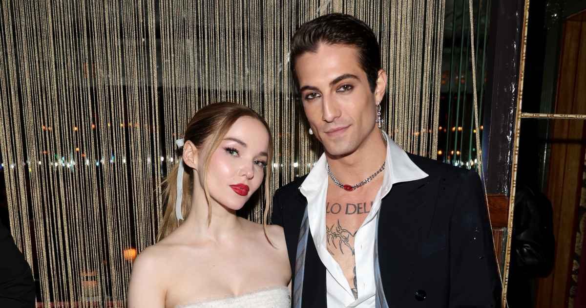 Dove Cameron & Damiano David turn sparks into a Grammy kiss, wedding.