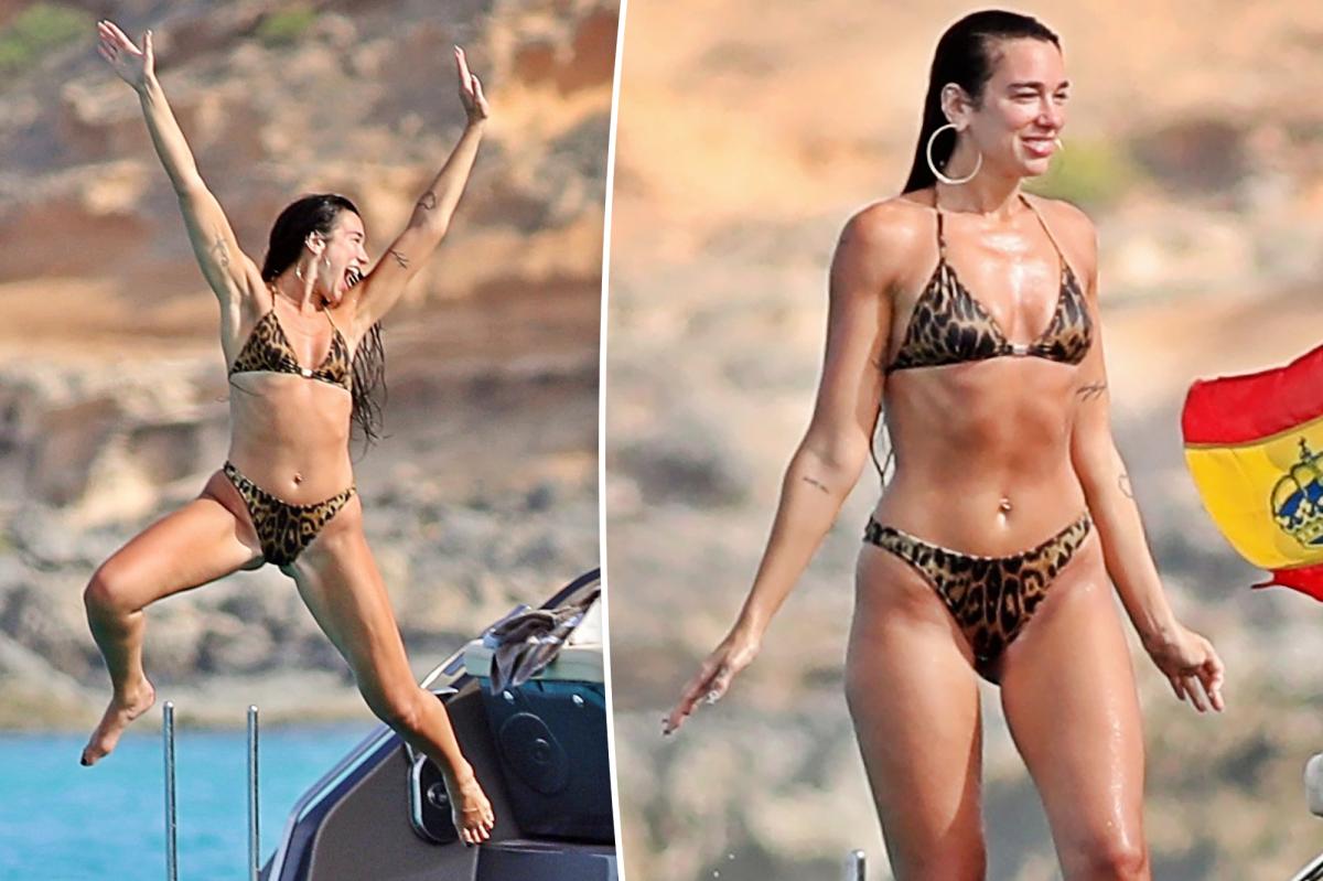 Dua Lipa Turns 31, Dazzles Ibiza in Gucci Leopard Bikini, Shares Family Surprise