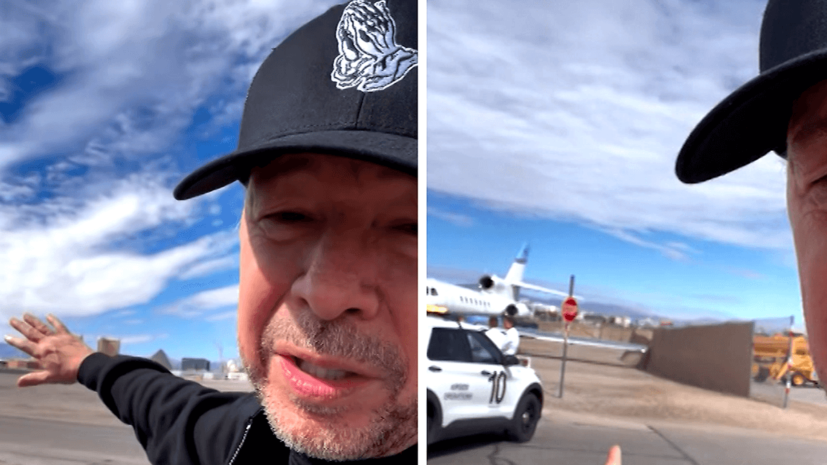 Donnie Wahlberg's jet slides off Las Vegas runway, fence hit