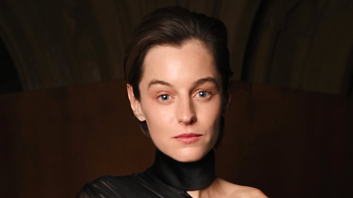 Emma Corrin glows in black silk, steals McQueen’s eco show