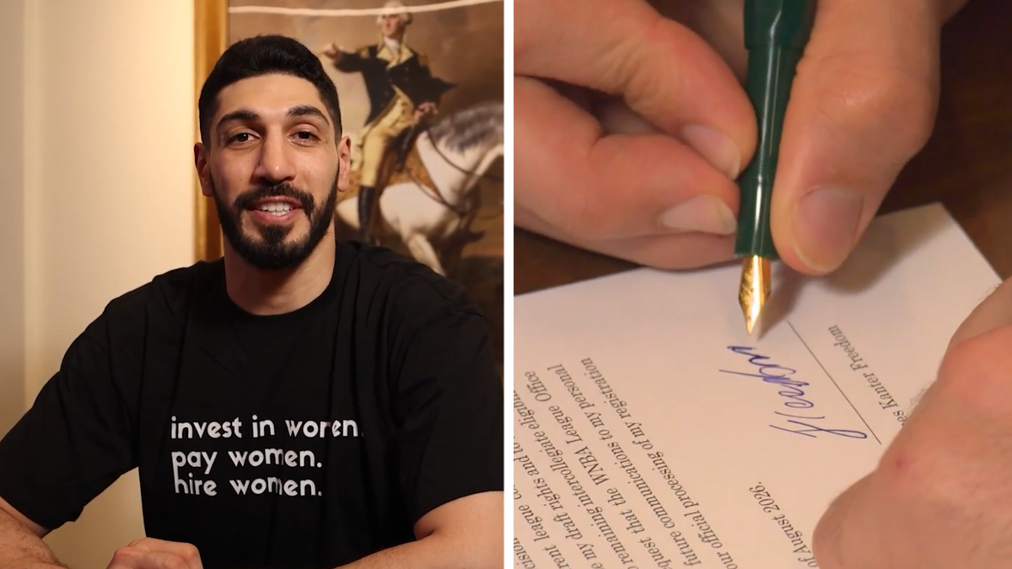 Enes Kanter Freedom Shocks NBA with WNBA Draft Challenge