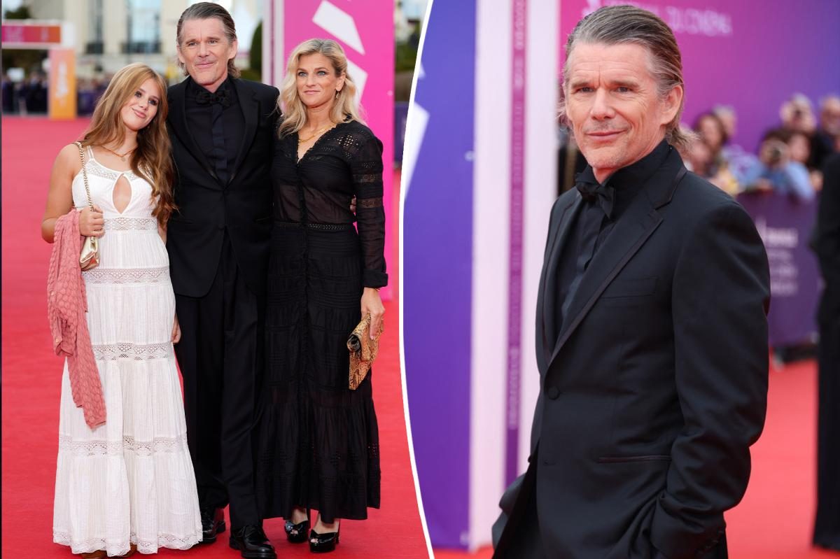 Ethan Hawke Strikes Back, His Family Rocks Deauville, Defying Privacy