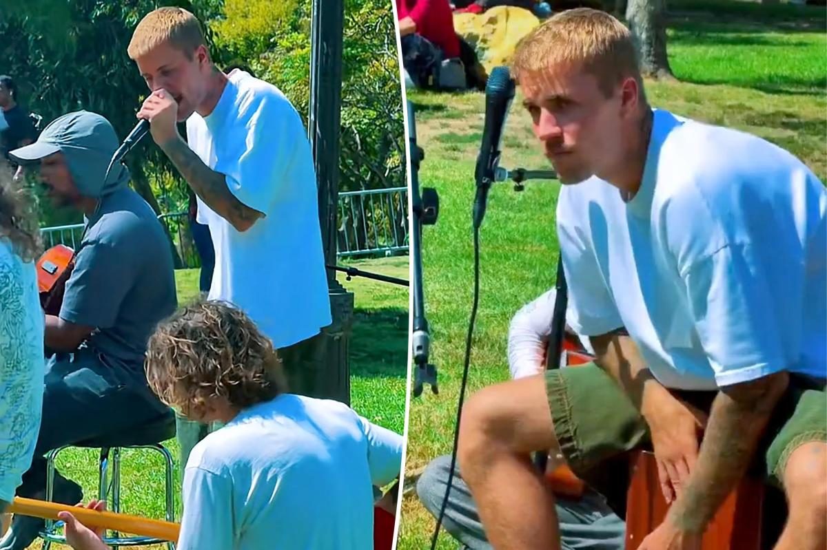 Bieber drops surprise concert in LA park, handing out food and merch