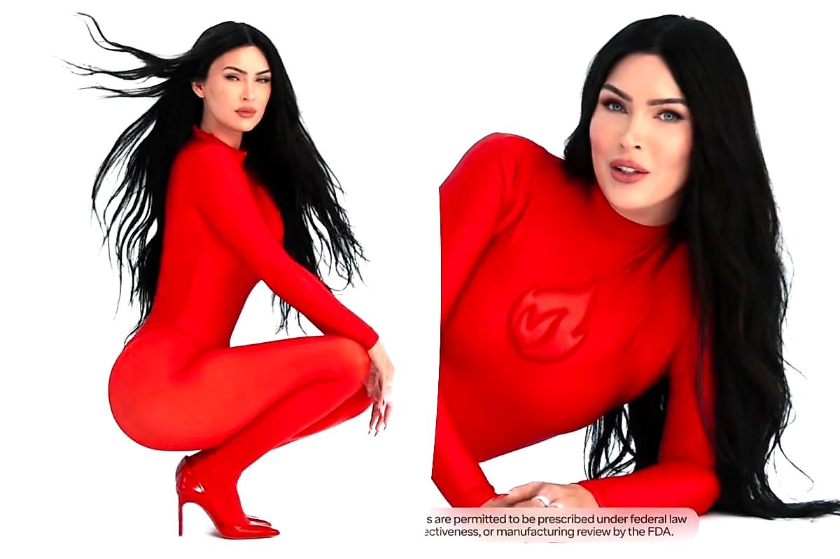 Megan Fox's 40-Year-Old Red Catsuit Launches Bold ED Lozenge Campaign