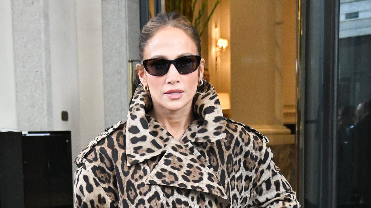 J-Lo's 57-year-old wildness in a leopard print skirt steals Milan runway