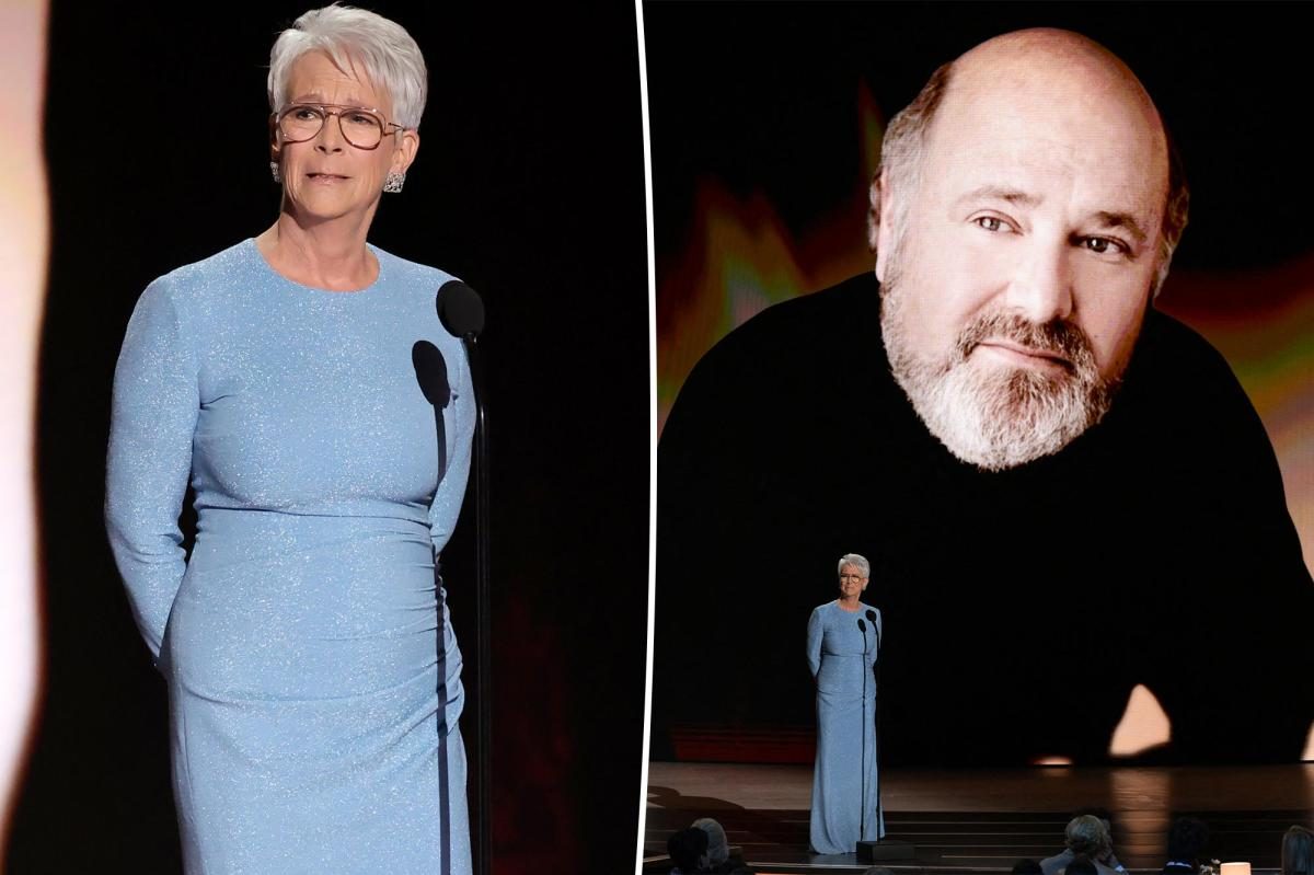 Jamie Lee Curtis cries, honoring Rob Reiner’s sudden death at the Emmys