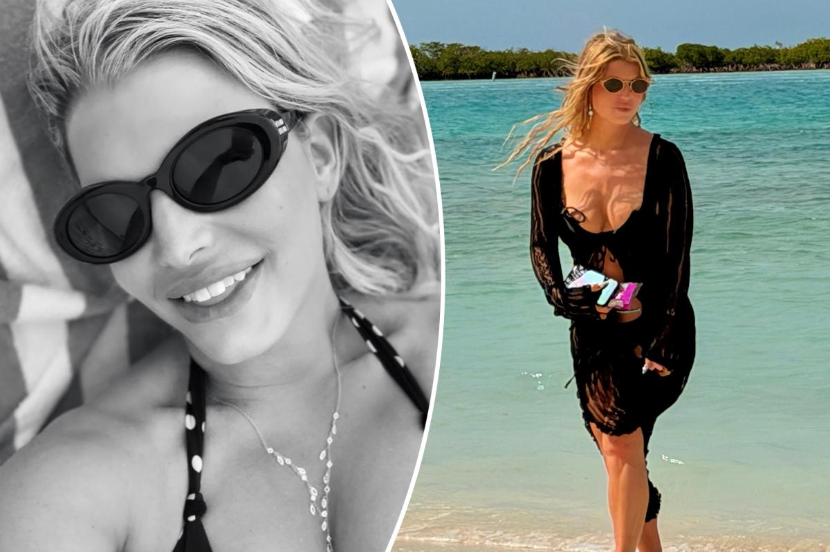 Jessica Simpson Dazzles in Polka‑Dot Bikini, Turns 46, Reveals Habit