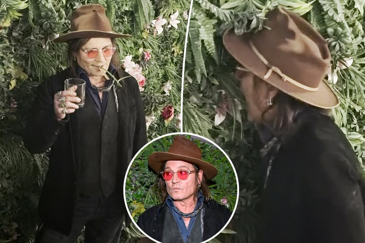 Johnny Depp devours decorative plant at Las Vegas party, goes viral