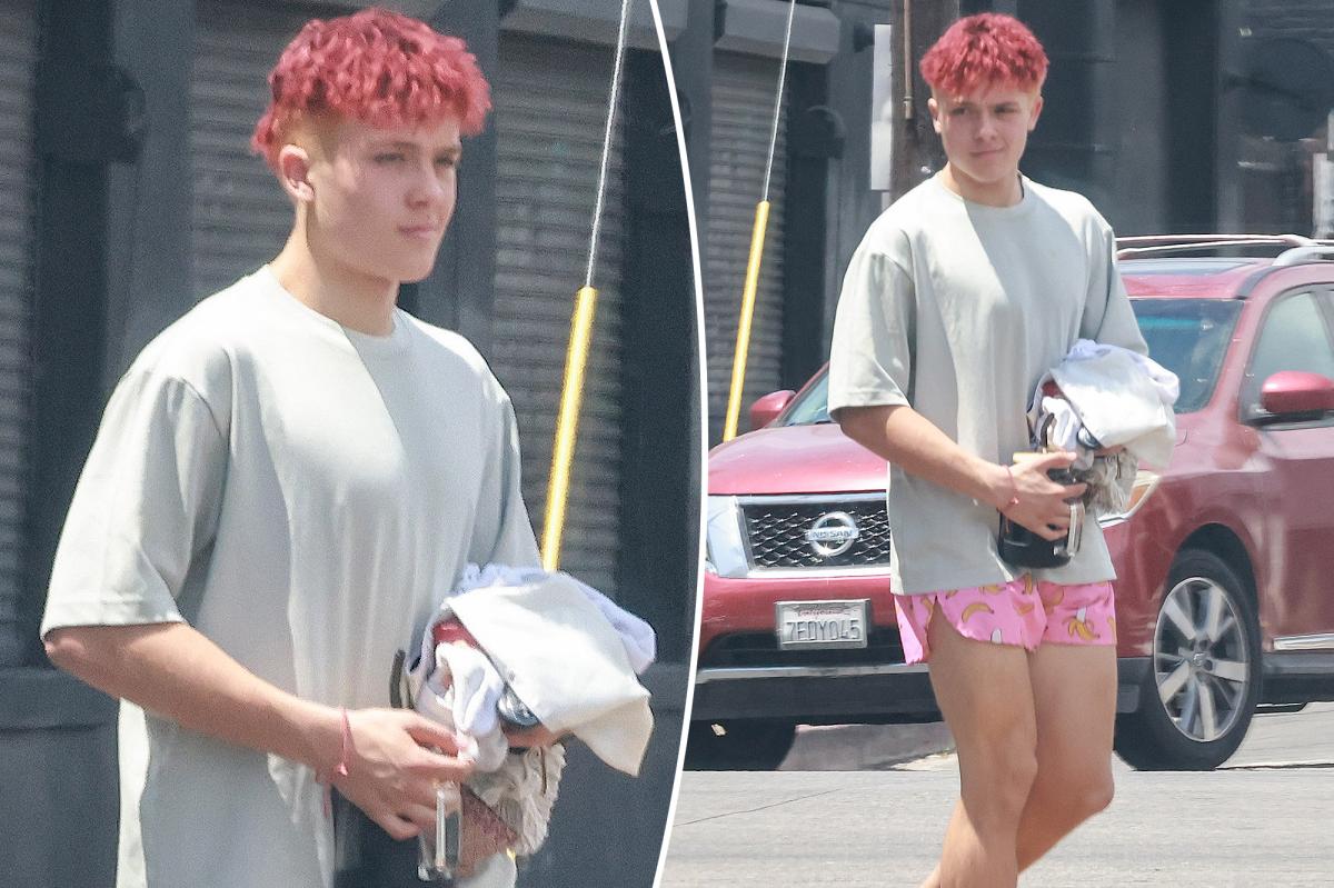 Knox Jolie Rocks Crimson Hair After Brutal Muay Thai Session