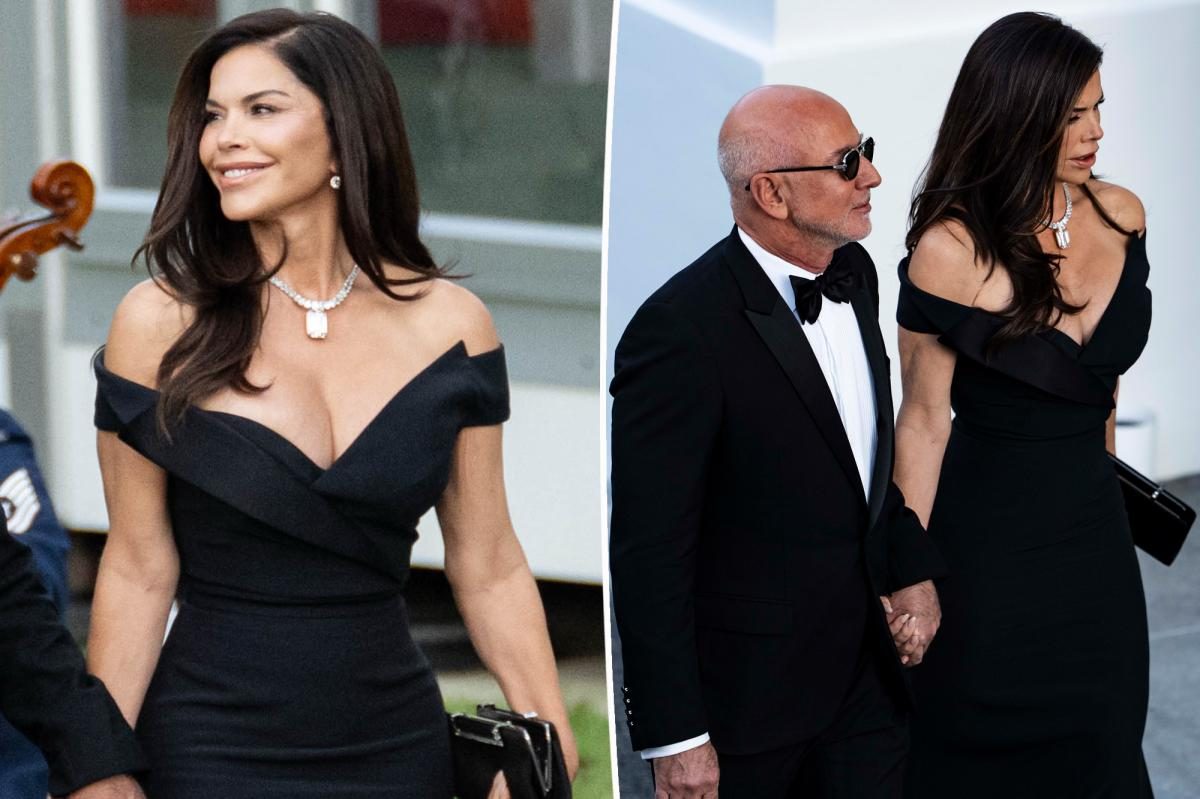 Lauren Sánchez Bezos Dazzles in Midnight McQueen at Xi's State Dinner