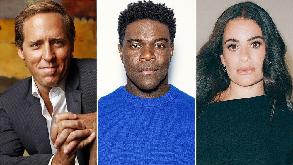 Lea Michele stuns with Sam Richardson & Nat Faxon in 'Elsbeth' S4