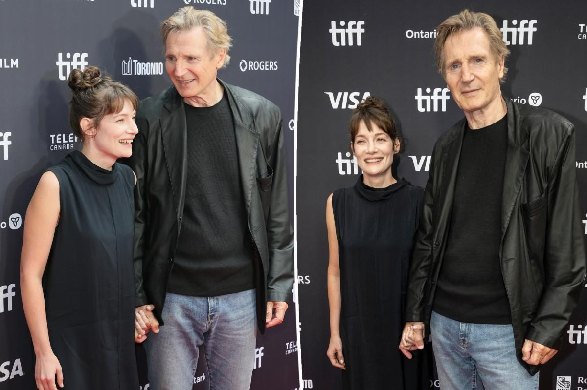 Liam Neeson holds Stella Stocker’s hand—TIFF sparks a cinematic secret.
