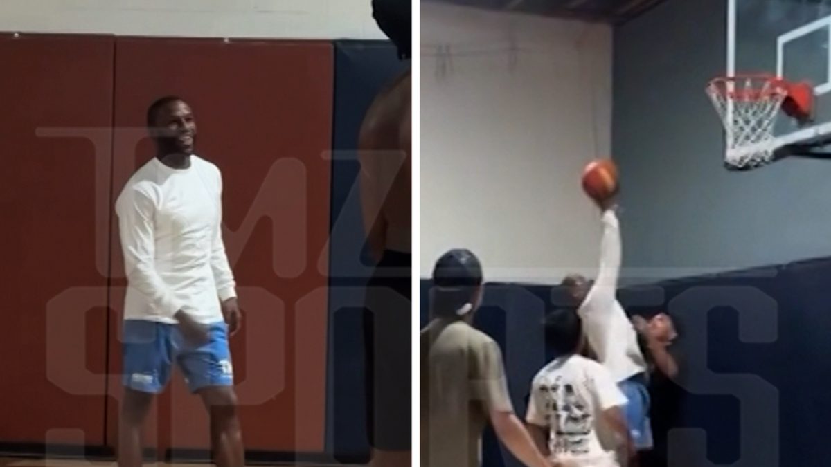 Floyd Mayweather Lights Up 2 AM Vegas Court, Dribbles Until 5