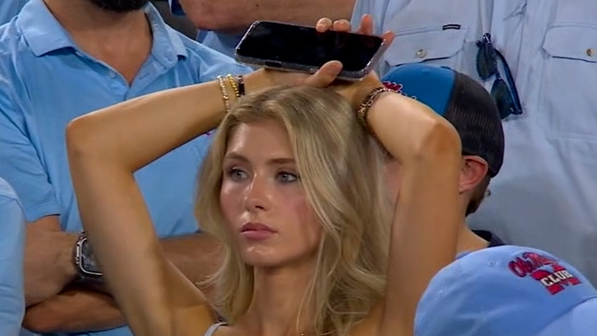 Ole Miss fan screams in shock as Louisville rallies—viral moment