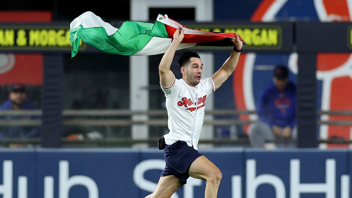 Yankee Stadium Security Tackle Flag-Waving Man