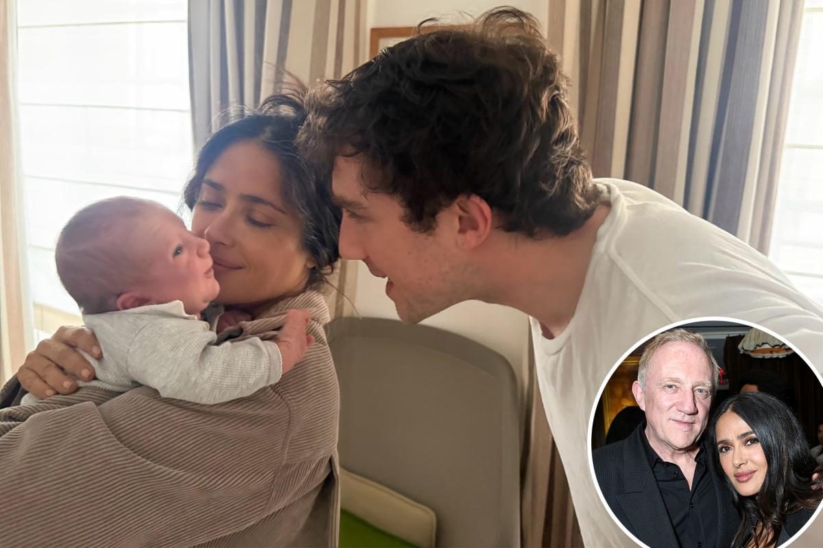Salma Hayek Grandmother as Stepson Pinault Jr. Welcomes Panchito
