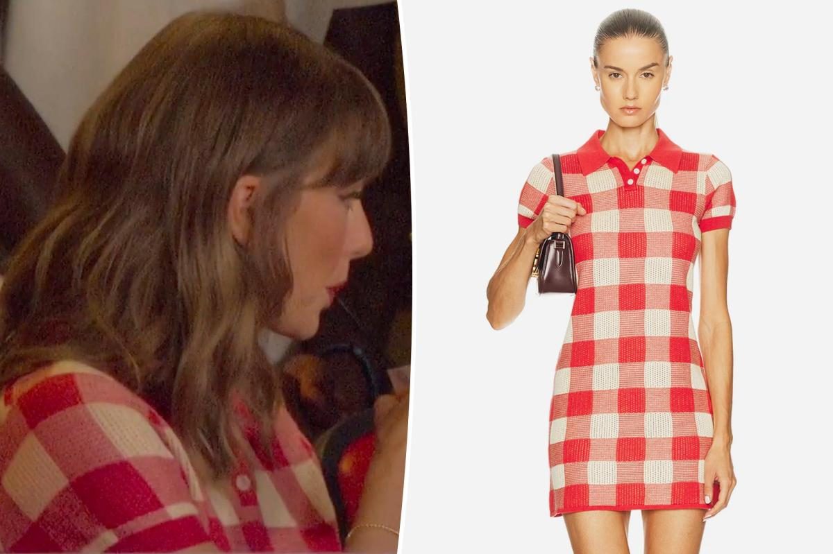 Taylor Swift Stuns Chiefs Fans, Mrs. Kelce's Red Gingham Dress Heads