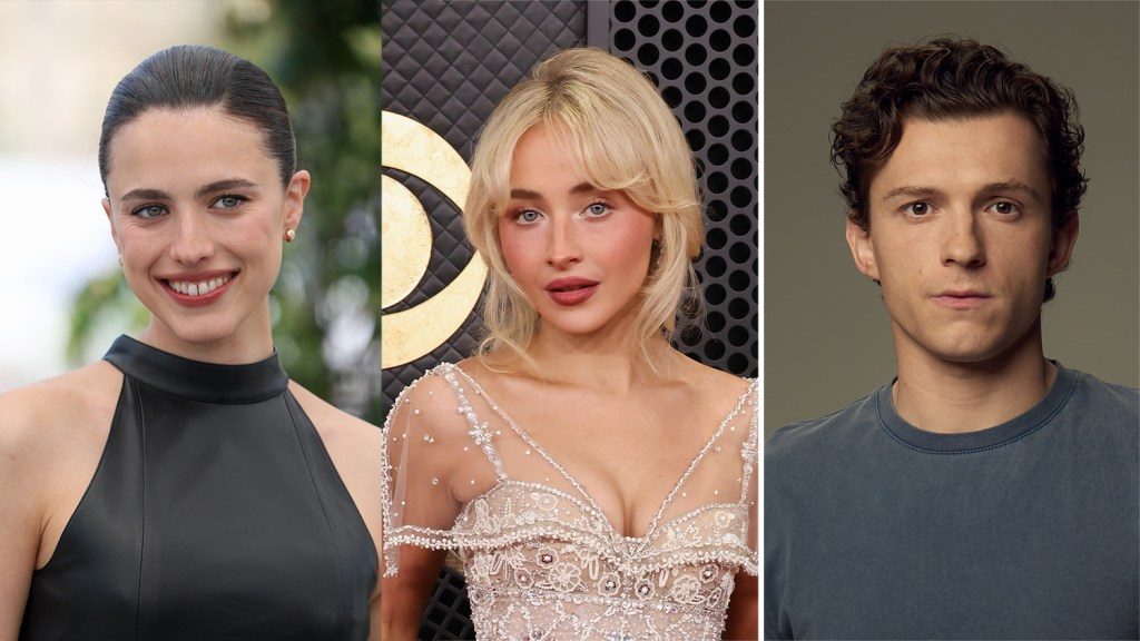 Tom Holland leaps hero to Fred Astaire with Margaret Qualley & Sabrina Carpenter