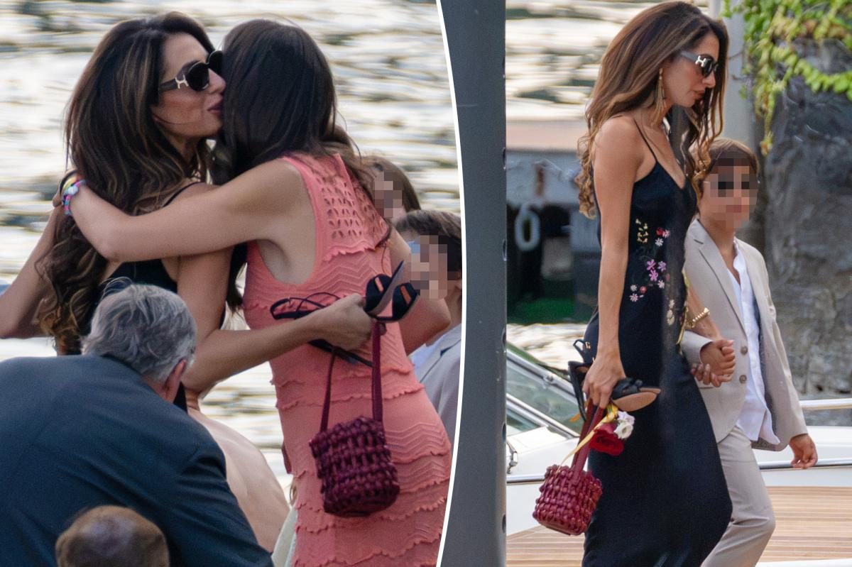 Amal Clooney Stuns With Burgundy Flower‑Pot Purse, Sets Trend